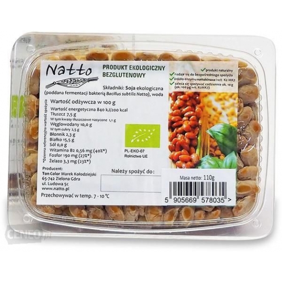 Sfermentowana soja natto 110g Natto BIO cena 21,09zł