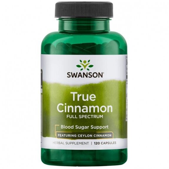 Swanson full spectrum true cinnamon (cejloński) 600 mg 90 kapsułek cena €7,45