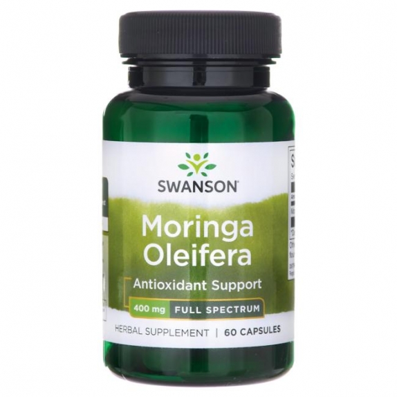 Swanson full spectrum moringa oleifera 400mg 60 kapsułek cena 18,95zł