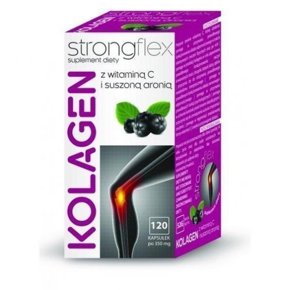 StrongFlex kolagen z witaminą C i suszoną aronią 52 g 120 kapsułek cena €27,50
