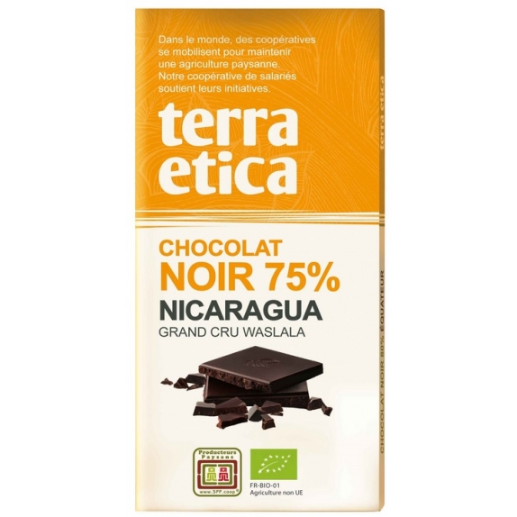 Czekolada gorzka 75% Nikaragua fair trade 100g BIO Terra Etica cena 16,59zł
