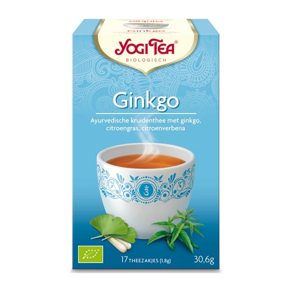 Herbata ginko - miłorząb japoński 17 saszetek x 1,8g BIO Yogi Tea cena 13,90zł