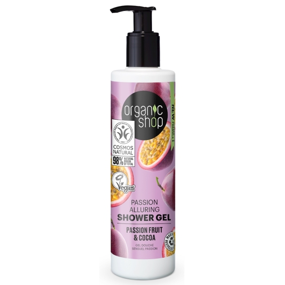 Żel pod prysznic odprężający marakuja i masło kakaowe 280 ml Organic Shop cena 16,35zł