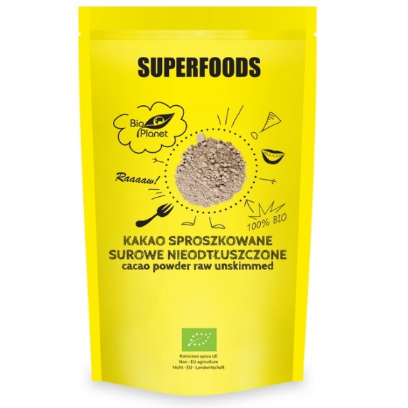 Kakao sproszkowane surowe nieodtłuszczone BIO 150 g Bio Planet cena 23,99zł