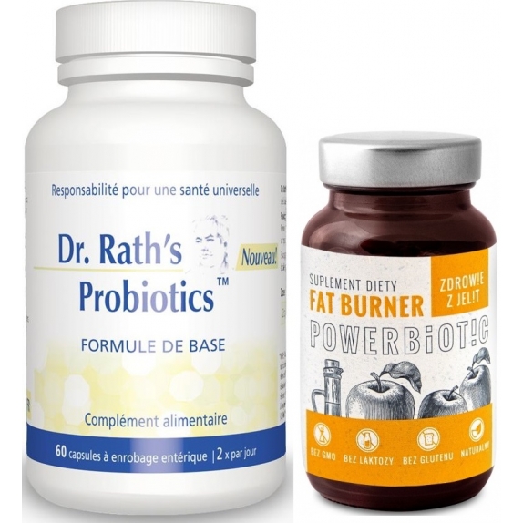 Dr Rath Probiotics 60 kapsułek + Powerbiotic Fat Burner Ocet jabłkowy 60 kapsułek Ecobiotics cena €58,88