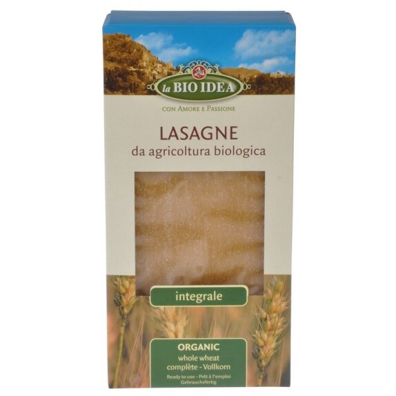 Makaron lasagne semolinowy razowy 250 g BIO La Bio Idea cena 6,85zł