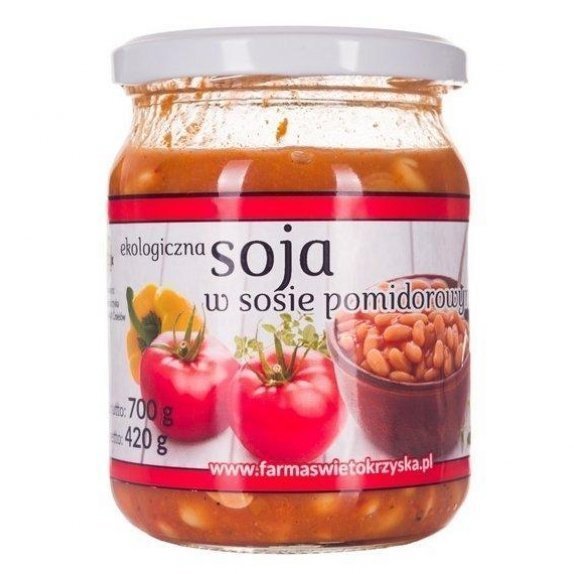 Soja w sosie pomidorowym 420 g Farma świętokrzyska cena 14,23zł