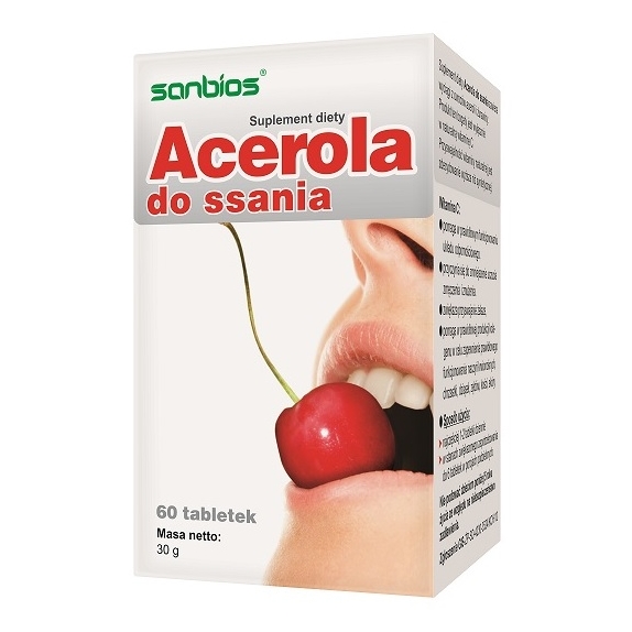 Sanbios acerola do ssania 60 tabletek cena 25,70zł