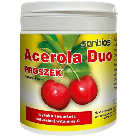 Sanbios acerola duo w proszku 200 g PROMOCJA! cena 55,95zł