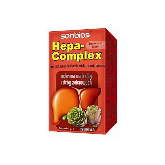 Sanbios hepa complex ochrona wątroby 60 tabletek cena €4,56