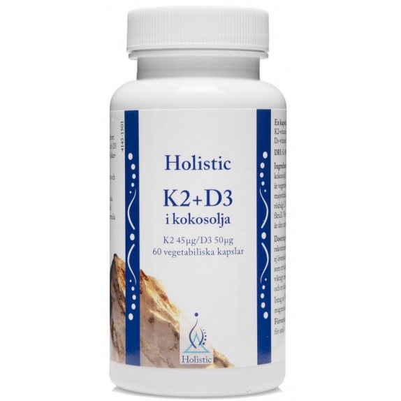 Holistic Witamina K2+D3 i kokosolja 60 kapsułek cena 34,56$