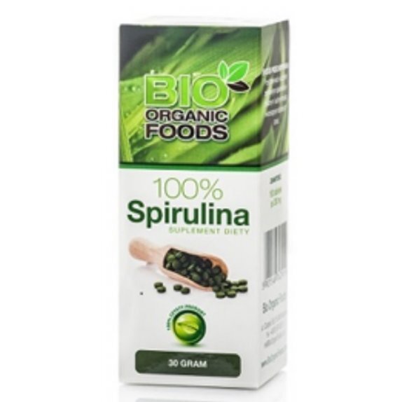 Spirulina 80 g (400 tabletek po 200 mg) Bio Organic Foods cena 20,05zł