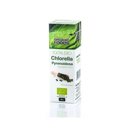 Bio Organic Foods chlorella 80 g w tabletkach BIO  cena 44,89zł
