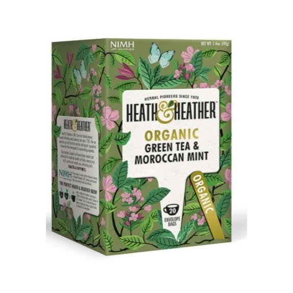 Herbata Green Tea Maroccan Mint Heath Heather 40 g BIO Pięć Przemian cena 11,95zł