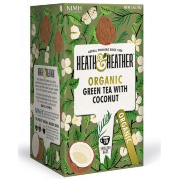 Herbata Green Tea Coconut Heath Heather 40 g BIO Pięć Przemian cena 11,95zł