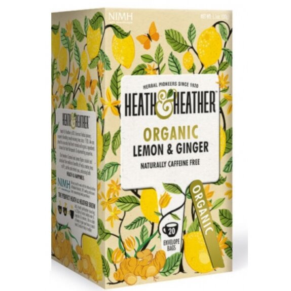 Herbata Lemon & Ginger Heath & Heather 30 g BIO Pięć Przemian cena 3,19$