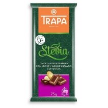 Czekolada mleczna crunchy ze stewią bez dodatku cukru 75g Trapa