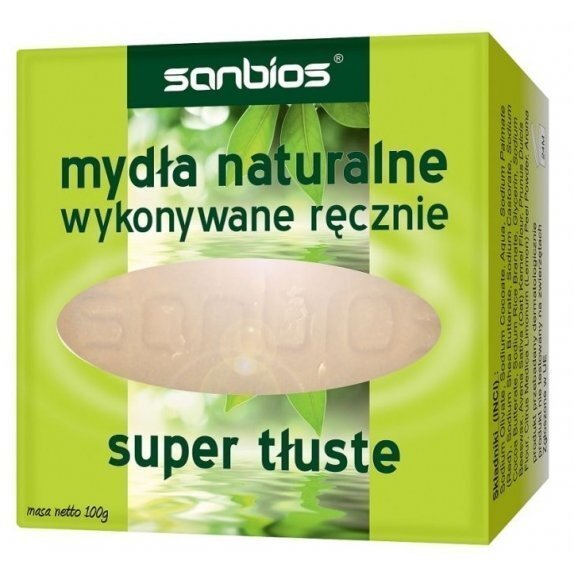 Sanbios mydło naturalne super tłuste 100 g cena €3,39