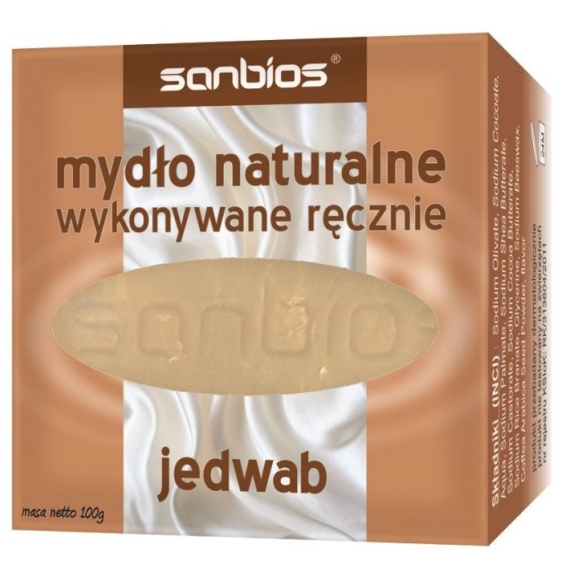 Sanbios mydło naturalne jedwab 100 g cena 14,99zł