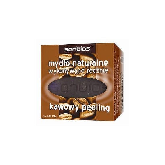 Sanbios mydło naturalne kawowy peeling 100g cena 14,99zł