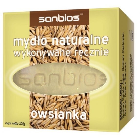 Sanbios mydło naturalne owsianka 100 g cena 4,05$