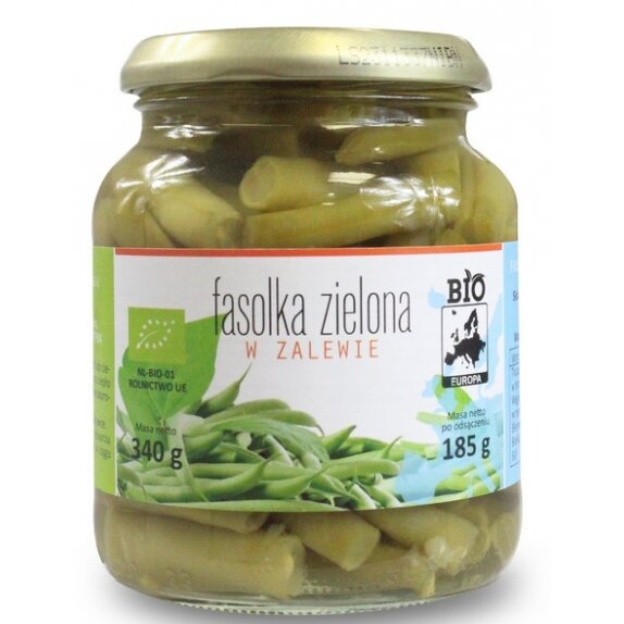 Fasolka zielona w zalewie 340 g (185 g) BIO Bio Europa cena 6,99zł