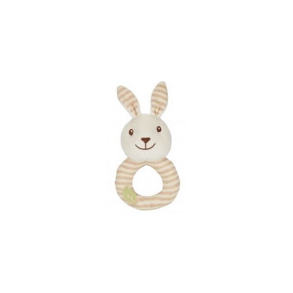 Pomysł na prezent dla dziecka bawełniany chwytak króliczek 1 sztuka EverEarth cena 39,22zł