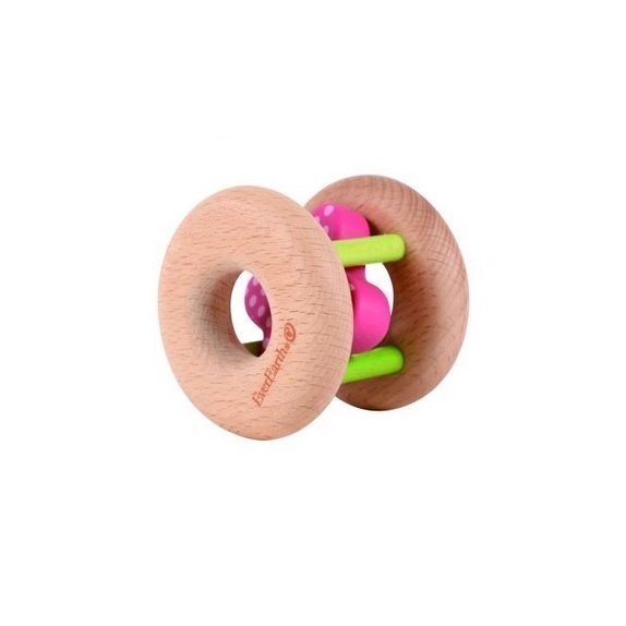 Pomysł na prezent dla dziecka drewniana grzechotka kwiatek EverEarth + napój jabłkowy 200ml cena 39,85zł