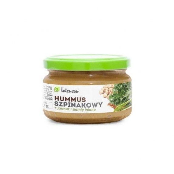 Hummus szpinakowy z jarmużem i siemieniem lnianym 190 g Smart Cafe cena 5,75zł