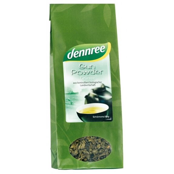 Herbata zielona gunpowder liściasta 100 g BIO Dennree cena 15,15zł