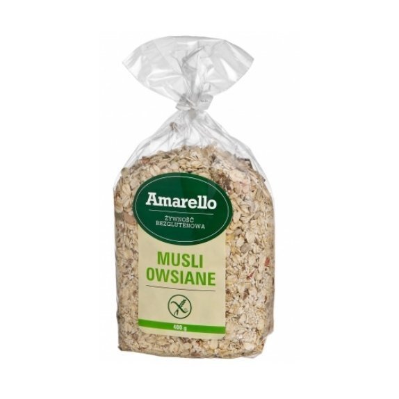 Musli owsiane bezglutenowe 400 g Amarello cena 12,39zł