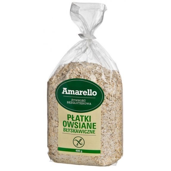 Płatki owsiane błyskawiczne bezglutenowe 400 g Amarello cena 8,28zł