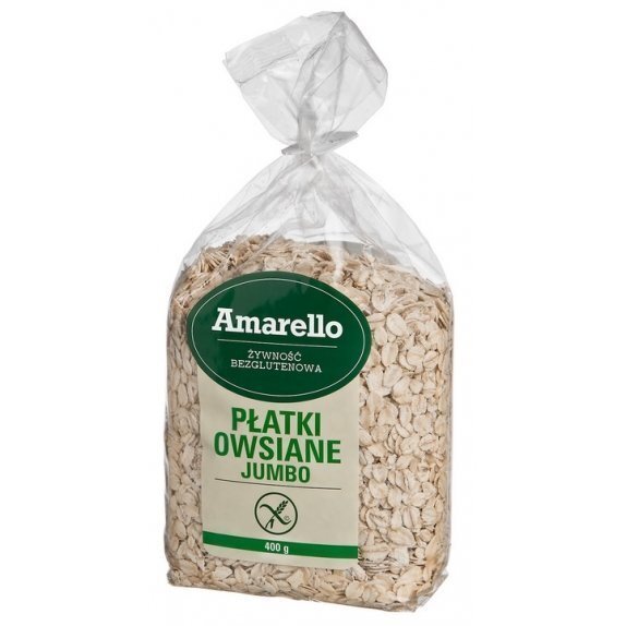 Płatki owsiane jumbo bezglutenowe 400 g Amarello cena 2,24$