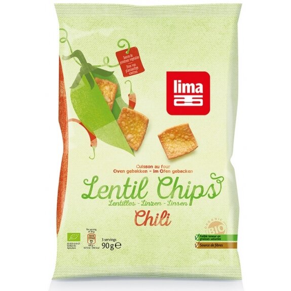 Chipsy z soczewicy z chili 90g Lima cena 6,20zł