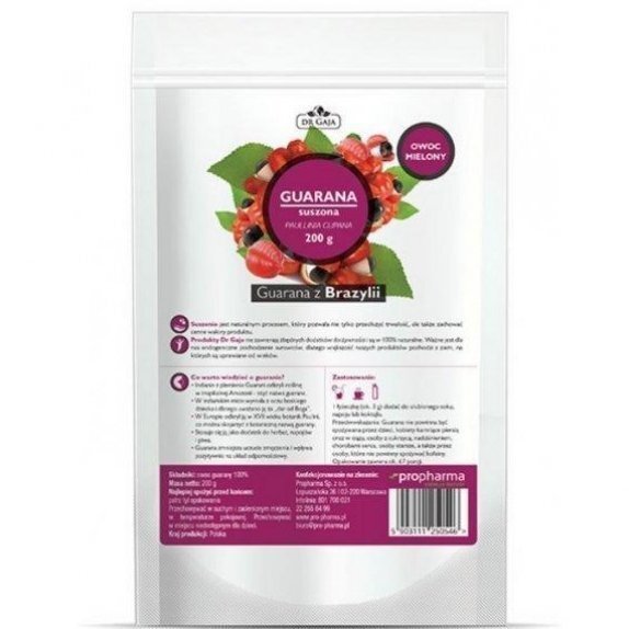 Guarana owoc mielony 200 g Dr Gaja cena 3,16$