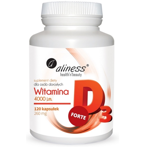 Aliness witamina D3 forte 4000 j.m. 120 kapsułek cena €7,90