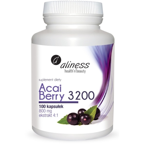 Aliness acai berry 3200 z acerolą i chromem 100 kapsułek cena 29,90zł