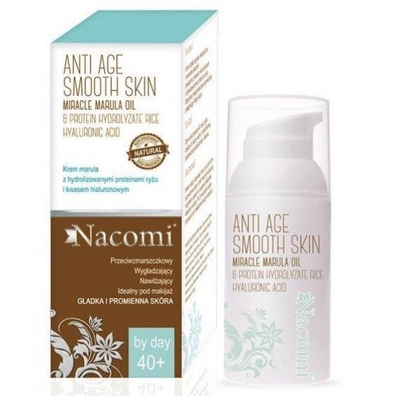 Nacomi krem marula na dzień 40+ 50 ml cena 65,40zł