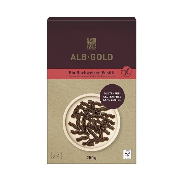 Makaron gryczany bezglutenowy świderki 250 g BIO Alb-Gold cena 3,13$