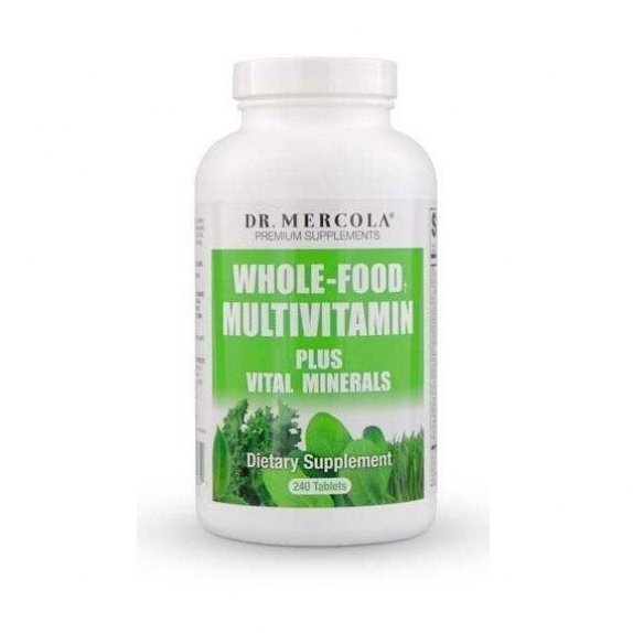 Dr Mercola Multiwitaminy dla dorosłych Whole –food multivitamin plus vital minerals 240 tabletek cena 267,53zł