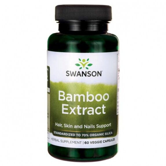 Swanson bamboo ekstrakt 300 mg 60 kapsułek cena 38,30zł