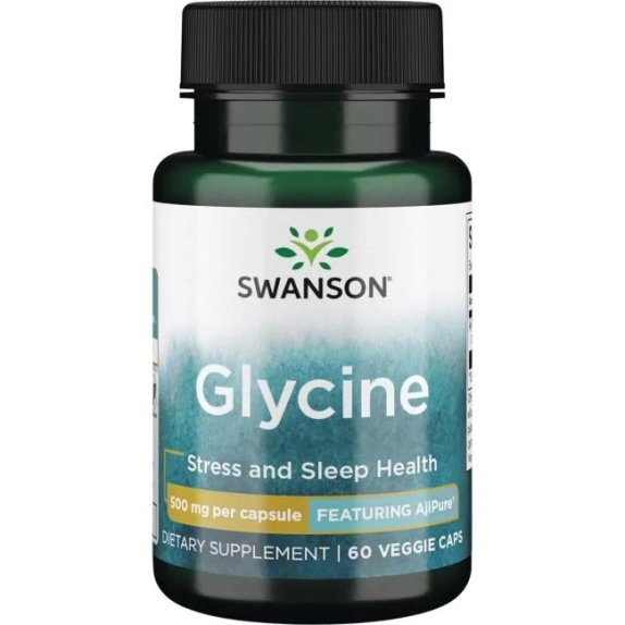 Swanson AjiPure Glicyna 500 mg 60 kapsułek cena 18,39zł