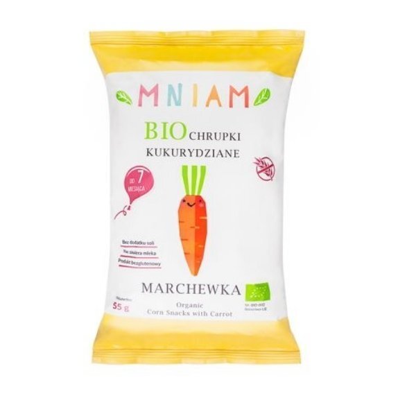 Chrupki kukurydziane marchew 55g BIO Mniam cena 4,08zł