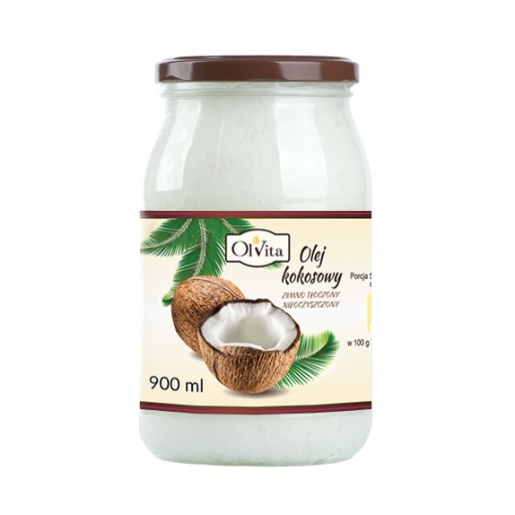 Olej kokosowy tłoczony na zimno 900 ml Olvita cena 43,50zł
