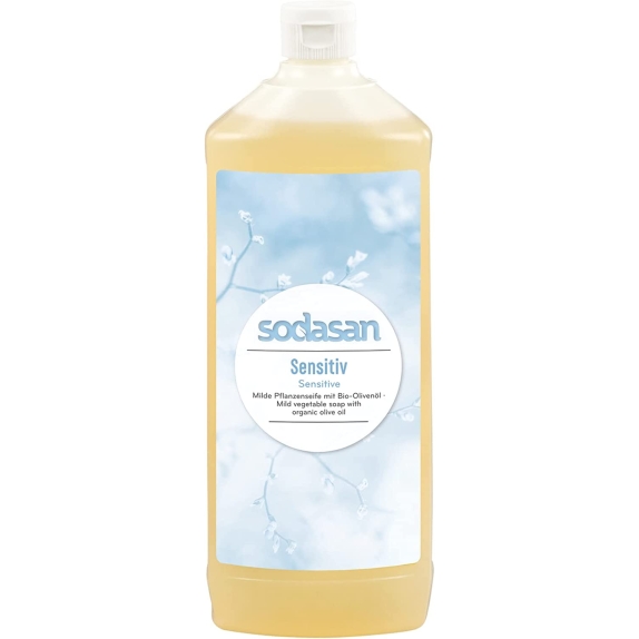 Sodasan Mydło w płynie oliwkowe sensitive 1 L ECO cena 38,90zł
