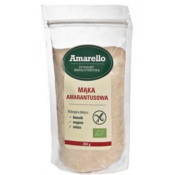 Mąka amarantusowa bezglutenowa 350 g BIO Amarello cena 9,66zł