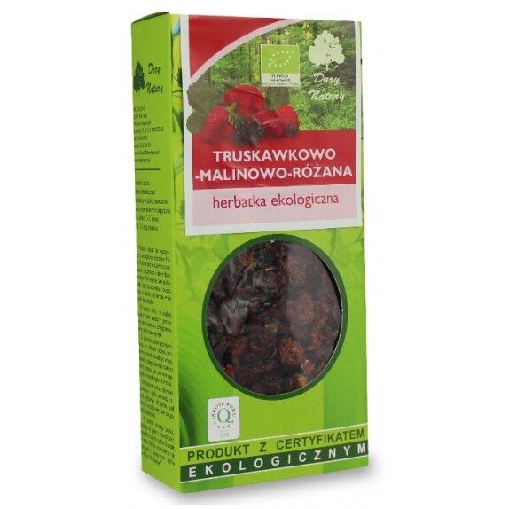 Herbata truskawkowo-malinowo-różana 100 g BIO Dary Natury cena €3,16