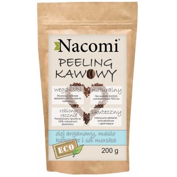 Nacomi suchy peeling do ciała kawowy 200 g cena 41,19zł