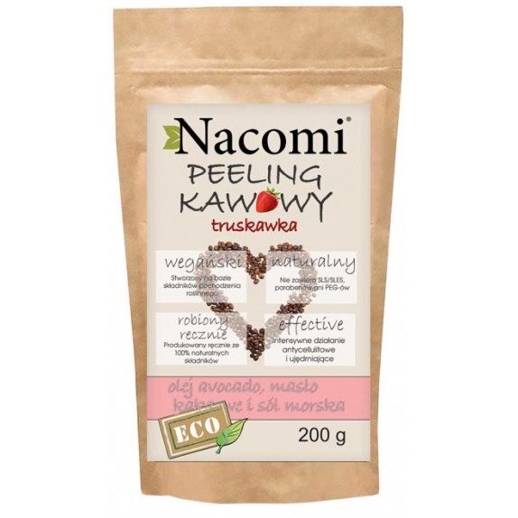 Nacomi suchy peeling do ciała truskawkowy 200 g cena 41,19zł