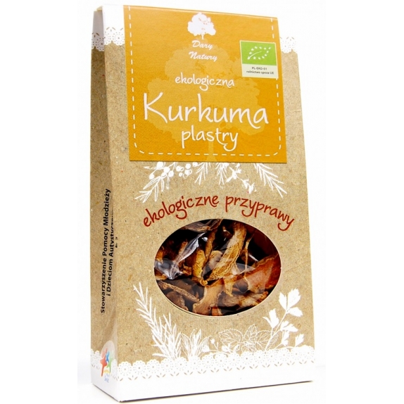 Kurkuma plastry 30 g BIO Dary Natury cena 3,30zł